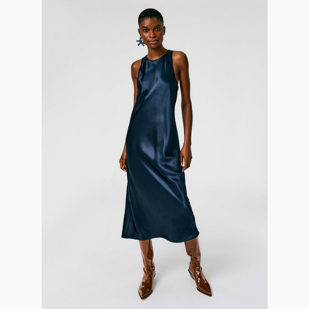 NWT-DKNY  Elegant Blue Maxi Dress Size P